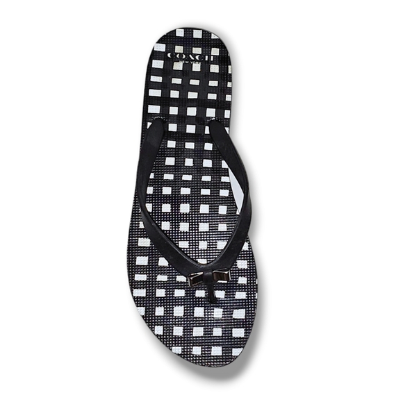 Coach Amel Thong Rubber Flip Flop - Sz 9-10 - Picture 4 of 9